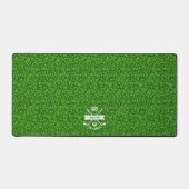 MODERNE GOLFER MONOGRAM NAAM GRAS GROEN BUREAUMAT (Voorkant)