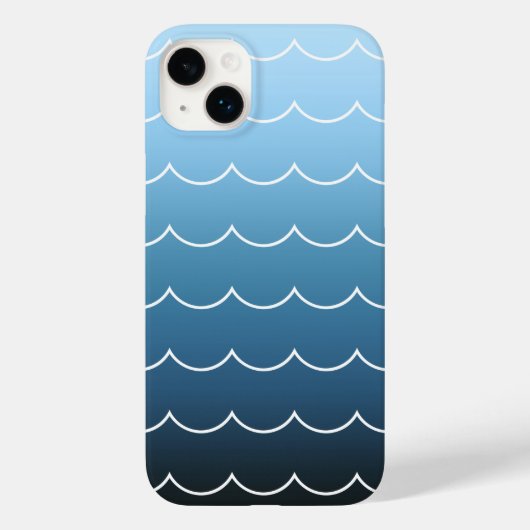 Moderne golflengte die Blauwe gradiënt plant Case-Mate iPhone Case (Achterkant)