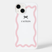 Moderne  golfpatroon boog blush monogram Case-Mate iPhone case (Achterkant)