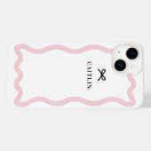 Moderne  golfpatroon boog blush monogram Case-Mate iPhone case (Achterkant (horizontaal))