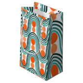 Moderne golven en cirkels van de middelbare eeuw klein cadeauzakje (Achterkant Gekanteld)
