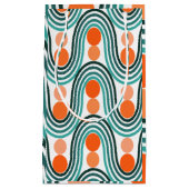 Moderne golven en cirkels van de middelbare eeuw klein cadeauzakje (Voorkant)