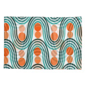 Moderne golven en cirkels van de middelbare eeuw kussensloop (Achterkant)