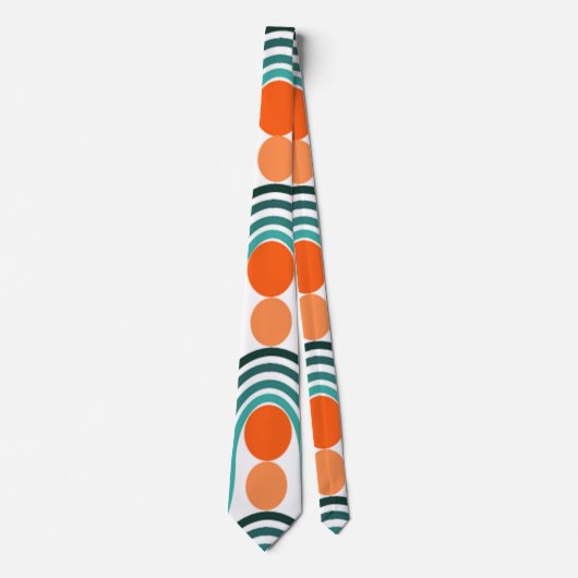 Moderne golven en cirkels van de middelbare eeuw stropdas (Voorkant)