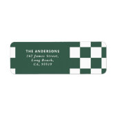 Moderne golvende rand controleren minimale kerst etiket (Voorkant)