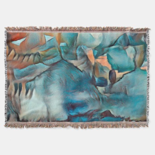 Moderne Gooi Deken met Abstract Patroon (Voorkant)