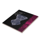 Moderne  gotische steampunk Franse korset Tegeltje (Zijkant)