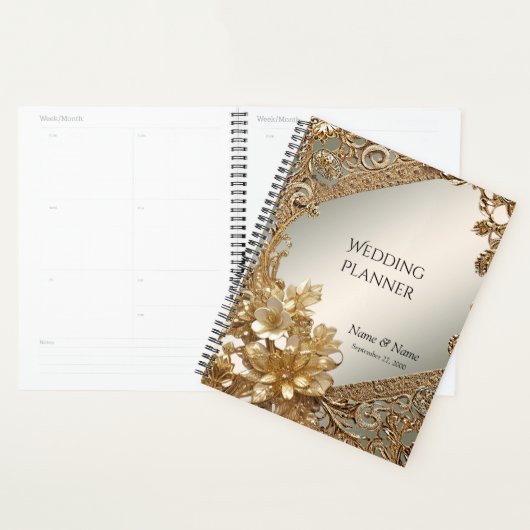 Moderne Goud  Bloemenplanner Planner (Display)