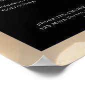 Moderne Goud Bokeh Prijslijst Poster (Hoek)