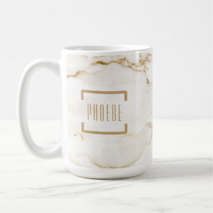Moderne goud effect marmer patroon koffiemok