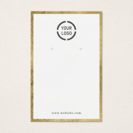 Moderne Goud Grens Aangepast logo oorscherm Visitekaartje