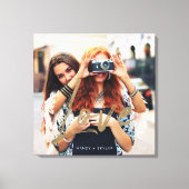 Moderne Goud Liefde Borstel Schrift Overlay Koppel Canvas Afdruk (Voorkant)