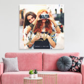 Moderne Goud Liefde Borstel Schrift Overlay Koppel Canvas Afdruk (Insitu (Woonkamer))