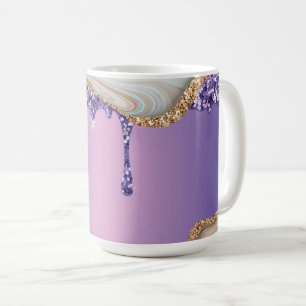 Moderne Goud Ombre Marmer Glam Metallic Folie Koffiemok