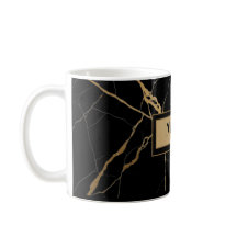 Moderne goud & zwart marmer Minimalistische luxe