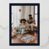 Moderne goudbladerbladbladerbladeren, eenvoudige k folie uitnodiging