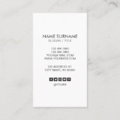 Moderne goudcirkel Blauwgroen Verticaal Visitekaar Visitekaartje (Achterkant)