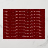 moderne goudelegant prettige feestdagen funky foto (Achterkant)