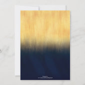 Moderne gouden blauwe penseelstreken kaart (Achterkant)