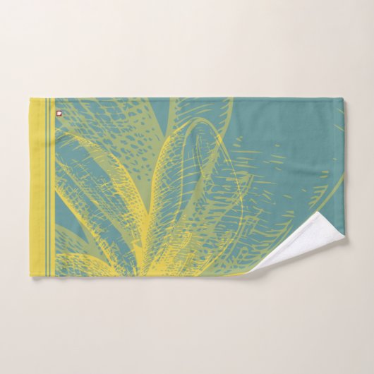 Moderne Gouden Bloem Verf 1 van RD Bad Handdoek (Handdoek)