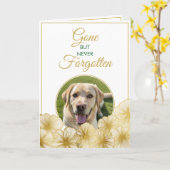 Moderne Gouden Bloemen Huisdier Verlies Foto Sympa Kaart (Gele Bloem)