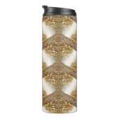 Moderne Gouden Bloemen Thermische Tumbler Thermosbeker (Geroteerd rechts)