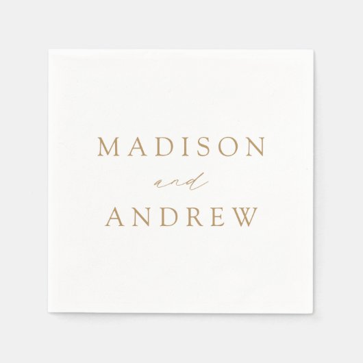 Moderne gouden bruiloft met elegant elegant servet (Voorkant)