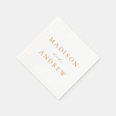 Moderne gouden bruiloft met elegant elegant servet (Hoek)