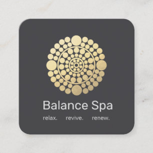 Moderne Gouden Cirkel Mandala Motief Vierkante Visitekaartje