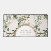 Moderne Gouden Cirkels Eucalyptus Bedrijf Groot Bureaumat (Voorkant)