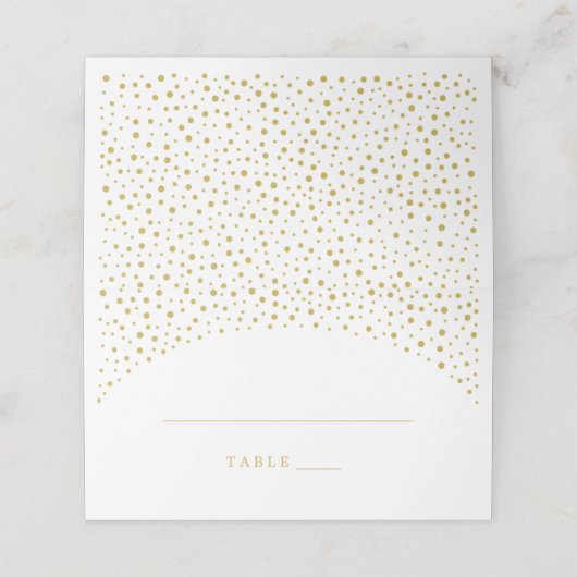 Moderne gouden Confetti bruiloft (Buitenkant ongevouwen)