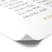 Moderne gouden Confetti bruiloft Poster (Hoek)