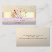 Moderne Gouden Confetti, Streep, Bakkerijgereedsch Visitekaartje (Voorkant / Achterkant)