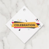 Moderne Gouden Diamant Aangepaste Bruiloft Favor T Bedankjes Labels (Achterkant)