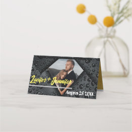 Moderne Gouden Diamant Bruiloft Aangepaste Foto Ge