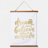 Moderne gouden dromen geloven dat je Motivatie kun Hangend Wandkleed (Voorkant 2)