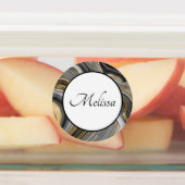 Moderne gouden en grijze Agate Geode Labels (Aangebracht)