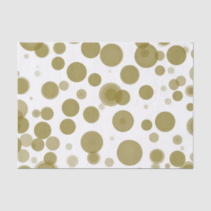 Moderne gouden en witte polka stip bubbels feest tissuepapier