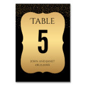 Moderne Gouden en Zwarte Tafelnummers (Achterkant)