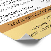 Moderne Gouden Folie Brushstroke, Sieradenwinkel Poster (Hoek)