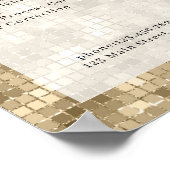Moderne, gouden glam salon prijslijst Poster (Hoek)