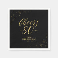 Moderne Gouden Glans & Proost 80ste Verjaardagsfee