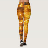 Moderne Gouden Glanzende Sparkle Glitter Chic Gym  Leggings (Achterkant)