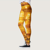 Moderne Gouden Glanzende Sparkle Glitter Chic Gym  Leggings (Links)