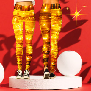 Moderne Gouden Glanzende Sparkle Glitter Chic Gym Leggings