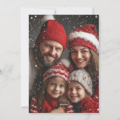 Moderne Gouden Glitter Bow Kerstboom Foto Feestdagenkaart (Achterkant)