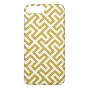 Moderne gouden Griekse sleutel geometrische patron iPhone 8 Plus / 7 Plus Hoesje