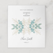 Moderne gouden groen bruiloft (Buitenkant ongevouwen)