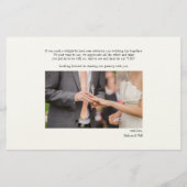 Moderne gouden handgeschakelde bruiloft Hartelijk Briefpapier (Achterkant)