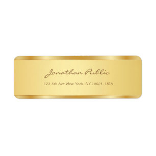 Moderne gouden handgeschreven tekst Sjabloon scrip Etiket